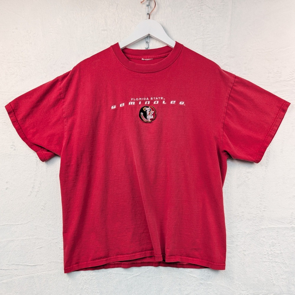 VTG Florida State Seminoles FSU T-Shirt Men XL Red NCAA Sportswear Embroider 90s
